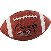 Champion Sports Official Size Rubber Football 11.50" - Official - Rubber - 1 Each (RFB1)