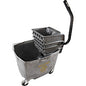 Impact 35 QT Side Press Mop Bucket Wringer Combo 8.75 gal - Splash Resistant, Reinforced, Handle, Durable, Corrosion Resistant - 17.8" x 16.3" - Plastic, Polyethylene, Steel - Gray - 1 Each (6G26353G)