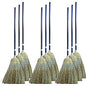Genuine Joe Light Duty Broom Corn Fiber Bristle - Lacquered Wood Handle - Natural - 12 / Carton (GJO12002CT)