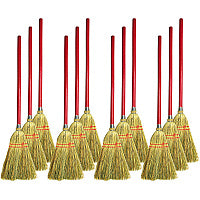 Genuine Joe Lobby Broom 34" Handle Length - Wood Handle - Natural - 12 / Carton (GJO12501CT)