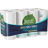 Seventh Generation 100% Recycled Paper Towels 2 Ply - 156 Sheets/Roll - White - Paper - 8 / Pack (13739)