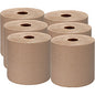 Genuine Joe Embossed Hardwound Roll Towels 7.88" Width x 1000 ft Length - 2" Core - Kraft - 6 / Carton (GJO22800)