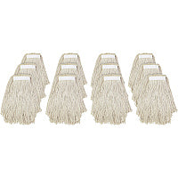 Genuine Joe Genuine Joe Clamp-style Mophead Cotton - 12 / Carton (GJON24COTCT)