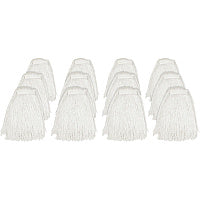 Genuine Joe Cut End Mophead #24 - 4-ply, Cut Ends, Narrow Headband, Absorbent, Mildew Resistant - Rayon - Natural - 1.25 lb - 12 / Carton (GJON24RAYCT)
