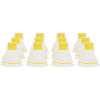 Genuine Joe Wide Band Small Mophead Rayon, Cotton - White - 12 / Carton (GJOSWH5BCT)