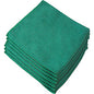 Genuine Joe General Purpose Microfiber Cloth For General Purpose - 16" Length x 16" Width - Recommended For: Dust Remover, Dirt Remover - Green - 12/Bag - 15 / Carton (GJO39505CT)