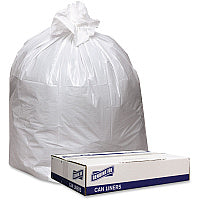 Genuine Joe Low Density White Can Liners 45 gal Capacity - 46" Length x 40" Width x 0.90 mil (23 Micron) Thickness - Low Density - White - Industrial Trash - Recycled - 100 / Carton (GJO4046W)