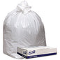 Genuine Joe Low Density White Can Liners 56 gal Capacity - 47" Length x 43" Width x 0.90 mil (23 Micron) Thickness - Low Density - White - Industrial Trash - Recycled - 100 / Carton (GJO4347W)