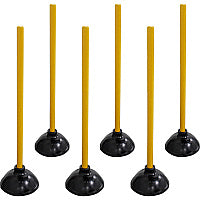 Genuine Joe Value Plus Plunger 5.75" Cup Diameter - 23" Length - Yellow - Drain, Toilet, Pipe (GJO85130CT)