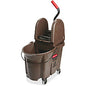 Rubbermaid Commercial WaveBrake Combo Mop Bucket 8.75 gal - Splash Resistant - 23.5" x 15.5" x 20" - Tubular Steel, Plastic - Brown - 1 / Carton (757788BRN)