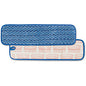 Rubbermaid Commercial Hygen 18" Microfiber Wet Pad 5.2" Width x 18" Length - Durable - MicroFiber - Blue - 12 / Carton (Q410BLCT)