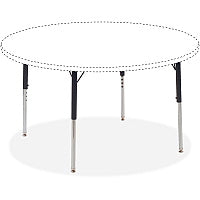 Lorell Activity Table Height-Adjustable Leg Kit - 22" to 30"H 30" Length x 1.12" Diameter - Black, Chrome - 4 / Carton (LLR99899)
