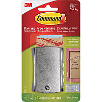 Command Sticky Nail Wire-Backed Hanger 8 lb (3.63 kg) Capacity - for Decoration, Pictures - Metal - Silver - 1 / Pack (17048ES)