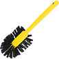 Rubbermaid Commercial 17" Handle Toilet Bowl Brush 1.50" Synthetic Polypropylene Bristle - 17" Handle Length - 18.5" Overall Length - Plastic Handle - Brown, Yellow - 12 / Carton (632000BRNCT)
