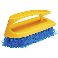 Rubbermaid Commercial Iron Handle Scrub Brush Polypropylene Bristle - 6" Brush Face - Plastic Handle - Navy, Yellow - 12 / Carton (6482COBCT)