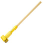 Rubbermaid Commercial Gripper Wet Mop 60" Hardwood Handles 60" Length - Yellow - Hardwood - 12 / Carton (H216000000CT)