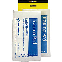 First Aid Only SmartCompliance Refill Trauma Pads 5" Width x 9" Length - White, Blue - 2 / Pack (FAE6024)