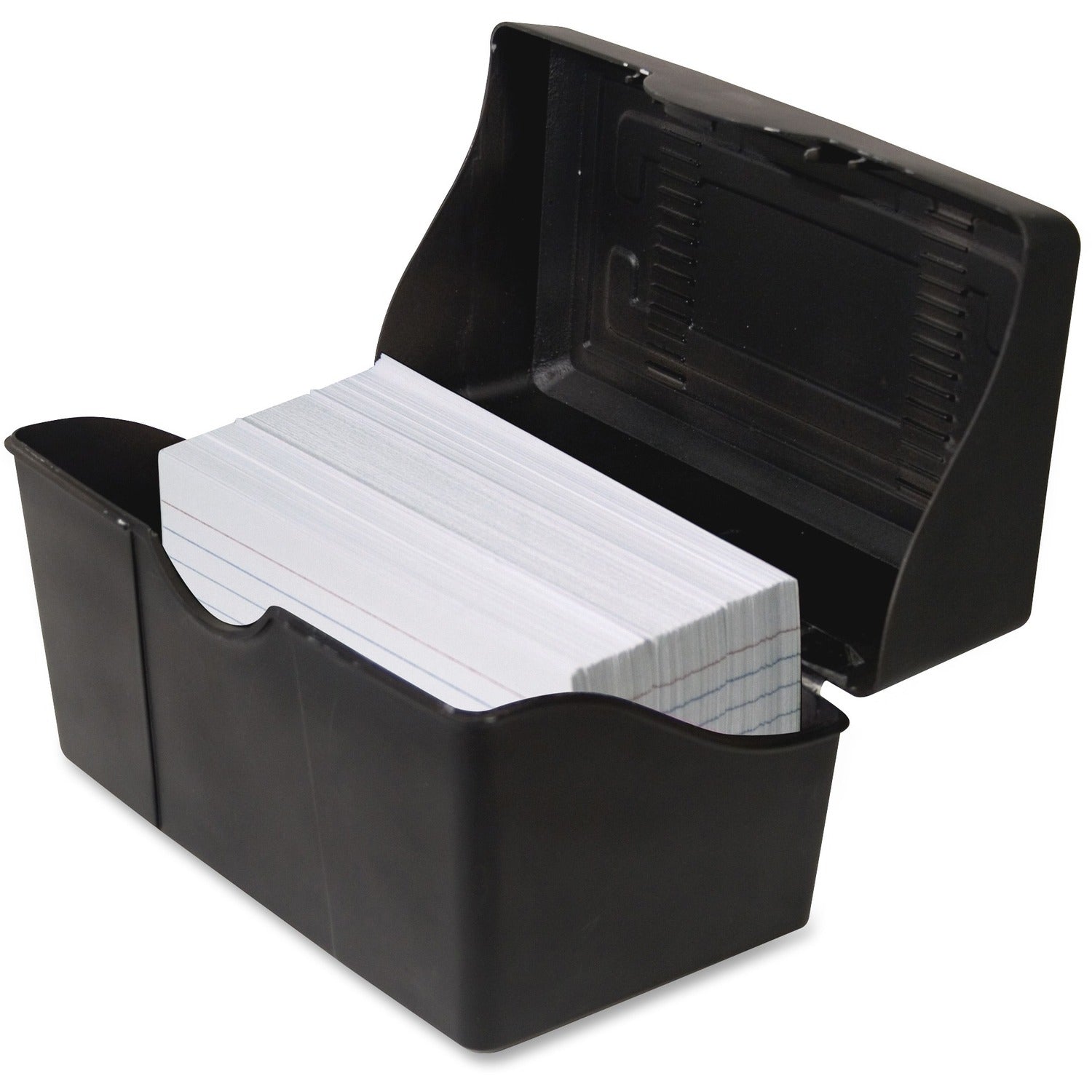 Advantus Index Card Holder Plastic - Black - 1 Each (45001)