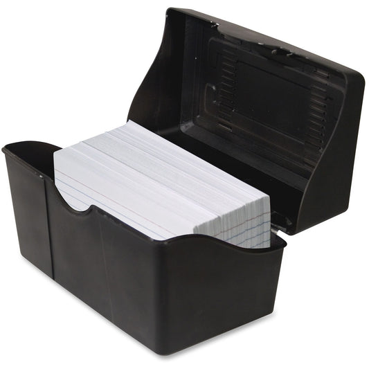 Advantus Index Card Holder Plastic - Black - 1 Each (45001)