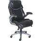 Lorell Wellness by Design Mesh Executive Office Chair Black Seat Color - Bonded Leather Seat Material - Black Back Color - Bonded Leather Back Material - High Back - 5-star Base - Armrest - 1 Each (LLR47921)