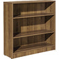 Lorell Laminate Bookcase 3 Shelf(ves) - 36" Height x 36" Width x 12" Depth - Sturdy, Adjustable Feet, Adjustable Shelf - Thermofused Laminate (TFL) - Walnut - Laminate - 1 Each (LLR99783)