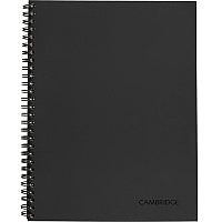 Mead Limited Meeting Notebook 80 Pages - Wire Bound - Both Side Ruling Surface - Ruled Front Ruling - 7 1/4" x 9 1/2" Sheet Size - Black Cover - Perforated, Dual Sided - Recycled - 1 Each (06982)