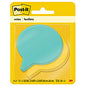 Post-it(R) Die-Cut Notes 150 x Assorted - 3" Flag/Note Width x 3" Flag/Note Length - Thought Bubble - 75 Sheets per Pad - Blue, Green - Die-cut, Self-adhesive - 2 / Pack (7350BLB)