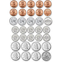 Ashley US Coin Money Set Die-cut Magnets Theme/Subject: Learning - Skill Learning: Visual - 1 Set (10067)