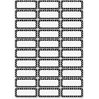 Ashley Dry Erase Black/White Dots Nameplate Magnets Magnetic - Dotted - Die-cut, Write on/Wipe off - Black, White - 30 / Pack (10080)