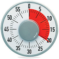 Ashley 6-1/4" Timer 1 Hour - Desktop - For Testing, Game, Classroom - Gray, White (50102)