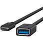 Belkin USB-C to USB-A Adapter - USB 3.0 Charger - 5 Gbps - Black 6" USB Data Transfer Cable for Flash Drive, Keyboard, Mouse - First End: 1 x USB 3.0 Type A - Male - Second End: 1 x USB 3.0 Type C - Male - 5 Gbit/s - Black - 1 Each (B2B150BLK)
