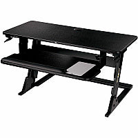 3M Precision Standing Desk Up to 24" Screen Support - 35 lb Load Capacity - 35.40" Height x 23.20" Width x 6.20" Depth - Desktop - Medium Density Fiberboard (MDF), Steel - Black (SD60B)