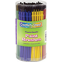 Creativity Street Canister of Paint Brushes Plastic Handle - 144 / Set (5173)