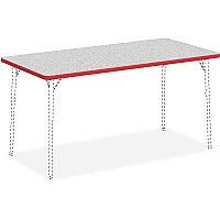 Lorell Classroom Activity Tabletop Gray Nebula, High Pressure Laminate (HPL) Rectangle Top - 60" Table Top Width x 30" Table Top Depth x 1.13" Table Top Thickness - Classroom - Assembly Required - 1 Each (LLR99919)