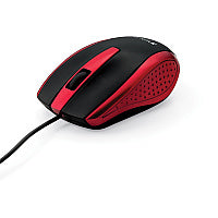 Verbatim Corded Notebook Optical Mouse - Red Optical - Cable - Red - USB Type A - Scroll Wheel - 3 Button(s) - 1 Each (99742)