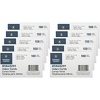 Business Source Ruled Index Cards Front Ruling Surface - Ruled Front Ruling - 72 lb Basis Weight - 5" x 3" Sheet Size - White Paper - 100/Pack - 10 / Box (BSN65259BX)