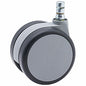 Master Caster Gemini Heavy-Duty Chair Mat Casters 3" Diameter - 220 lb Load Capacity - Urethane - Black, Gray - 5 / Set (70415)