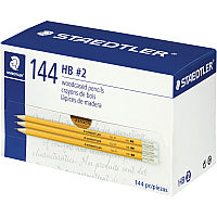 Staedtler No. 2 Woodcased Pencils - FSC 100% 2HB - Yellow Wood Barrel - 144 / Box (13247C144ATH)