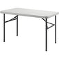 Lorell Ultra-Lite Banquet Table Light Gray Rectangle Top - Dark Gray Base - 450 lb Capacity - 48" Table Top Width x 30" Table Top Depth x 2" Table Top Thickness - 29" Height - Indoor - Gray - High-density Polyethylene (HDPE) Top Material - 1 Ea (LLR66657)