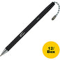 Integra Antimicrobial Replacement Counter Pen Black Ink - Rubber Barrel - 12 / Box (38646BX)