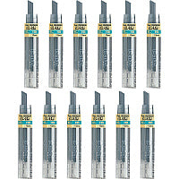 Pentel Super Hi-Polymer Leads 0.7 mm , Medium Point - HB - Black Lead - 12/Tube - 12 / Box (50HBBX)