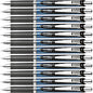 EnerGel EnerGel RTX Liquid Gel Pens 0.5 mm Fine Needle Pen Point - Refillable - Retractable - Black Ink - Gel-based - Blue Barrel - Stainless Steel Tip - 12 / Box (BLN75ABX)