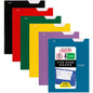 Acco Five Star Letter Portfolio 8 1/2" x 11" - 4 Pocket(s) - Paper - Black, Blue, Green, Purple, Red, Yellow - 0% Recycled - 6 / Pack (38056)