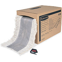 Rubbermaid Commercial Continuous Roll Dust Mop 5" Width x 40" Length - Cotton - 1 / Carton (M15000WH)
