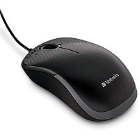 Verbatim Silent Corded Optical Mouse - Black Optical - Cable - Black - USB Type A - Scroll Wheel - 3 Button(s) - 1 Each (99790)