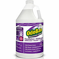 OdoBan Deodorizer Disinfectant Cleaner Concentrate Concentrate - 128 fl oz (4 quart) - Lavender Scent - Deodorize, Disinfectant, Residue-free - Purple - 4 / Carton (911162G4CT)