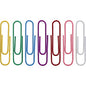Business Source Vinyl-coated Gem Clips Jumbo - 2" Length x 0.5" Width - for Paper - Rust Resistant - Assorted - 250 / Box (BSN01604)
