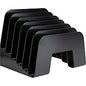 Business Source 6-slot Inclined Desk Step Sorter 6 Compartment(s) - 6.50" Height x 8" Width x 7.75" Depth - Desktop - 25% Recycled - Black - Plastic - 1 Each (BSN11875)