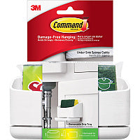 Command Under Sink Sponge Caddy 9.38" Height x 12" Width x 7.75" Depth - White - 1 / Pack (17609HWES)