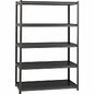 Lorell Iron Horse 3200 lb Capacity Riveted Shelving 5 Shelf(ves) - 72" Height x 48" Width x 24" Depth - 30% Recycled - Black - Steel, Laminate - 1 Each (LLR59703)